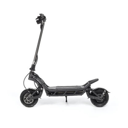 Black electric scooter on a white background