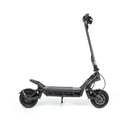 Black electric scooter on a white background