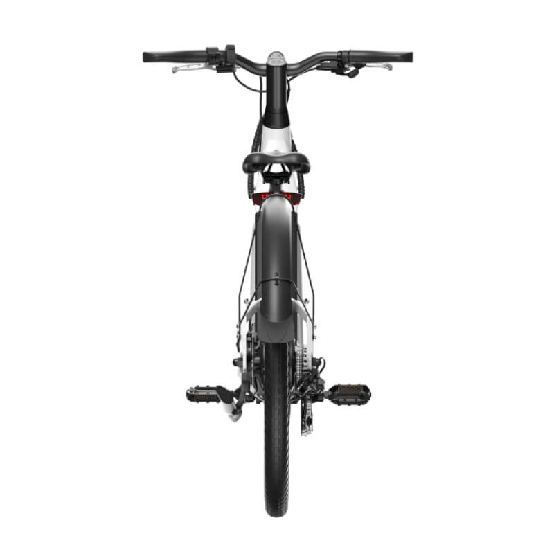 Black bicycle on a white background