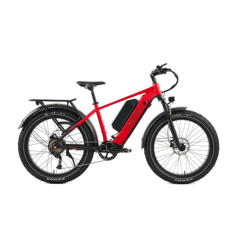 Red electric bike on a white background