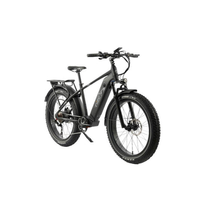 Black electric bike on a white background