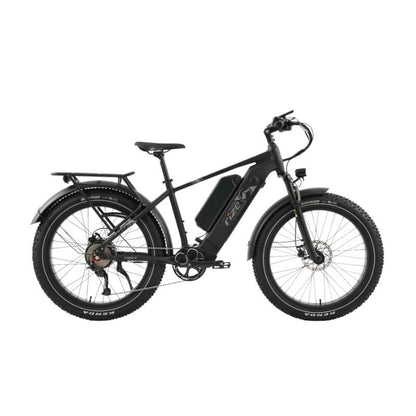 Black electric bike on a white background