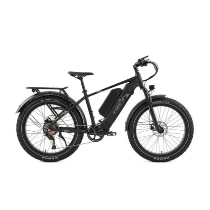 Black electric bike on a white background