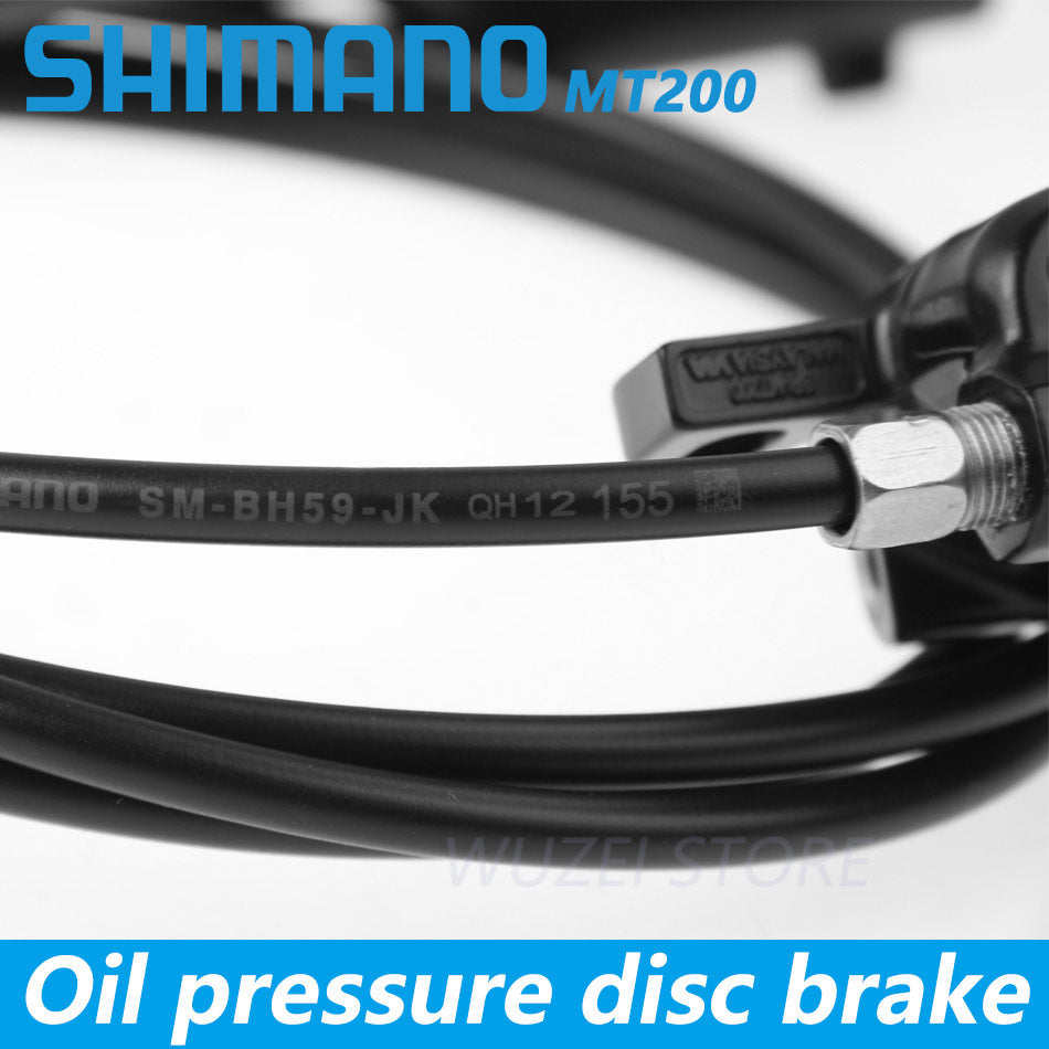 Shimano oil pressure disc brake cable on a white background