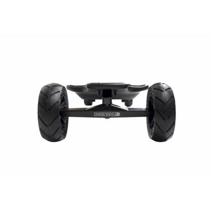 Black hoverboard with 'SHABOARDZ' branding on a white background