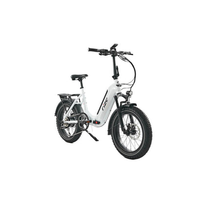 White electric bike on a white background