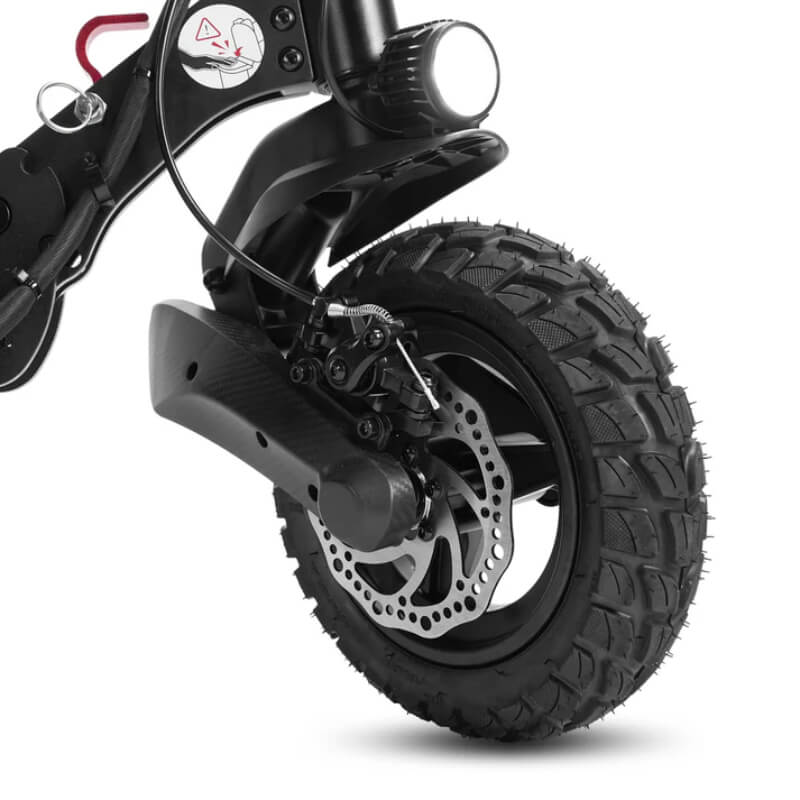 Four-shock suspension with dual disc braking