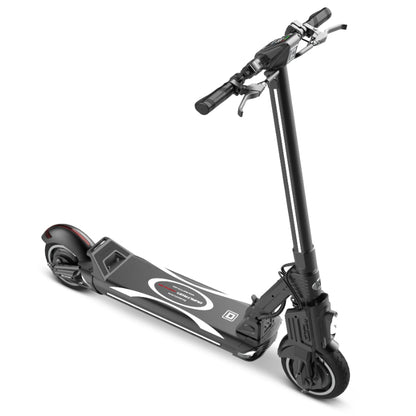 Black electric scooter on a white background