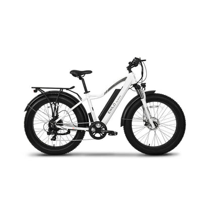 White electric bike on a white background