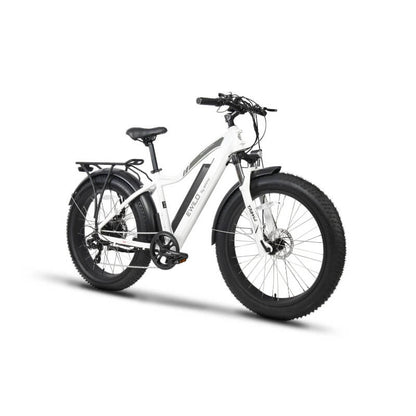 White electric bike on a white background