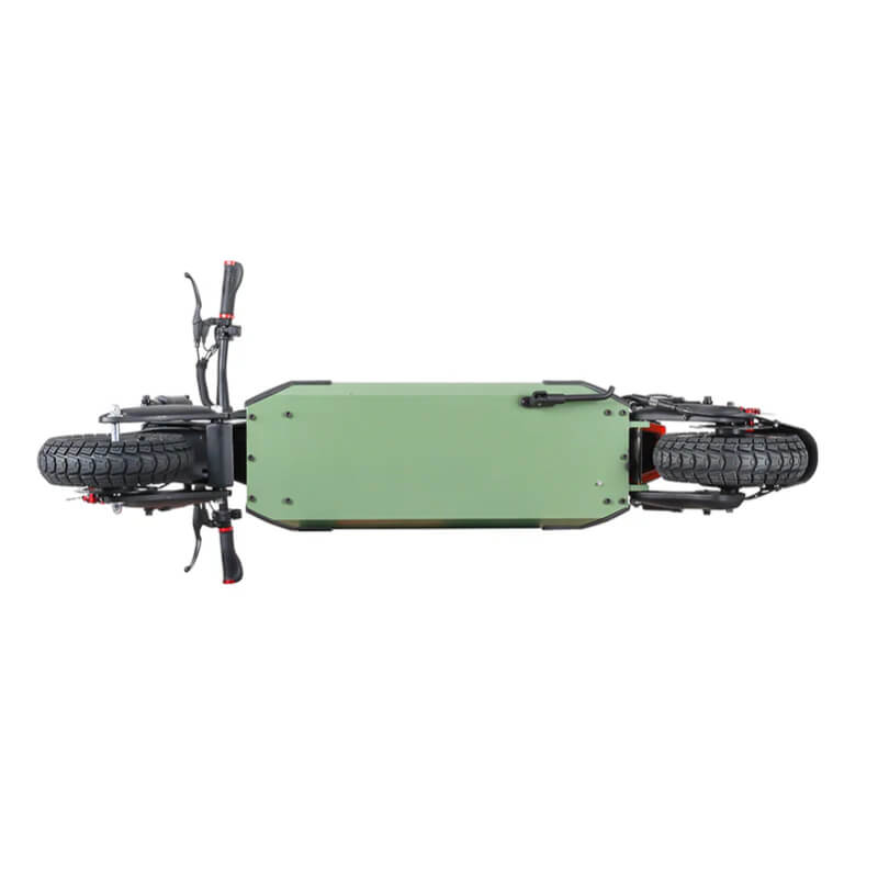Green off-road vehicle on a white background