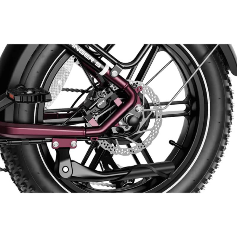 Folding step-through frame for storage and easy access