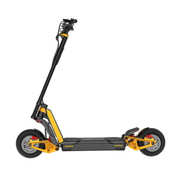 Full side view of the Inmotion RS escooter, highlighting its dual suspension and rugged design. Purchase this long-range escooter at ProMechBC in Vancouver.
