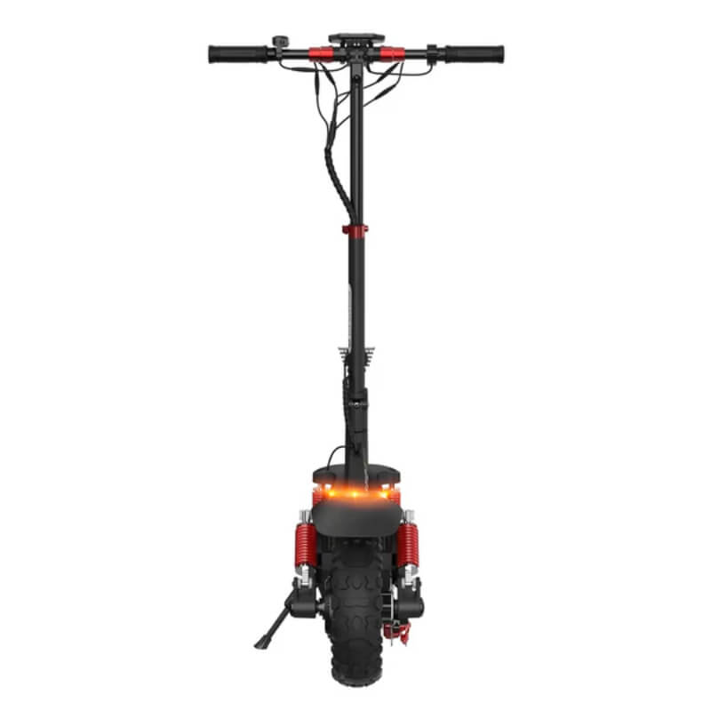 Black electric scooter on a white background