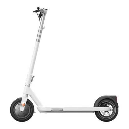 White scooter with a stand on a white background