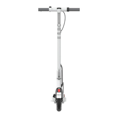 White scooter with black wheels on a white background