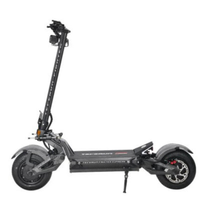 Black electric scooter on a white background