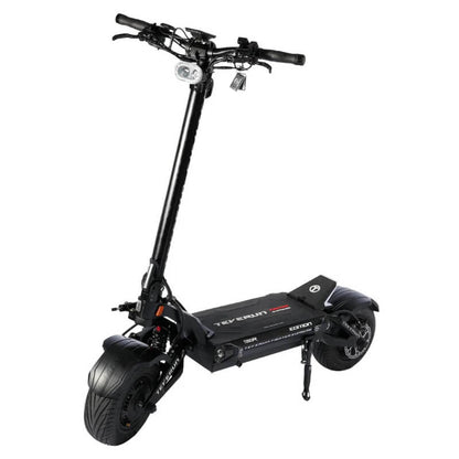Black electric scooter on a white background
