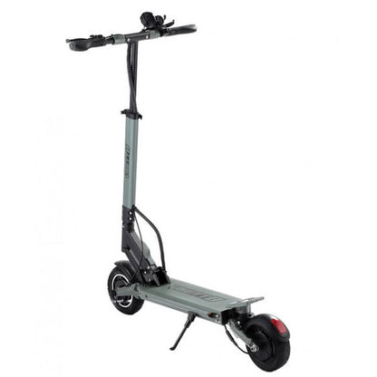 Electric scooter Vsett 8 displayed from a side angle, showcasing its portability and 35-mile range, from ProMechBC Vancouver