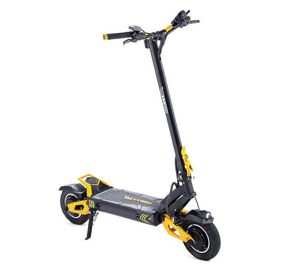 VSETT 10+ dual motor electric scooter in black and yellow, available at ProMechBC – escooter shop and service center in Vancouver.