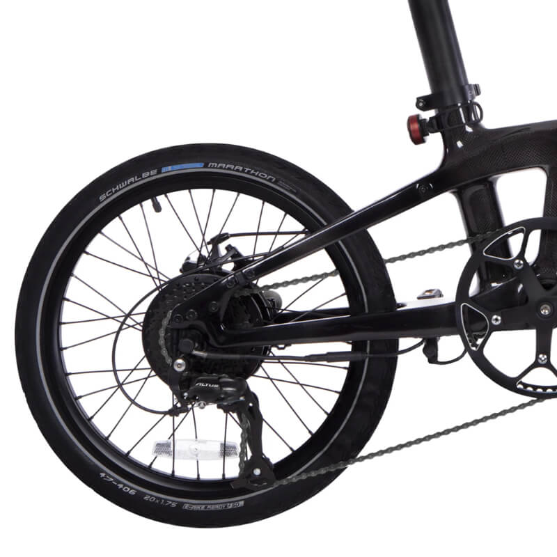 CARBO Folding Electric Bike The World s Lightest E Bike Model S 10.05Ah battery 65km range Throttle 350W motor Carbon fiber frame